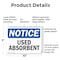 Signmission Used Absorbent, 10 in W x Rectangle, Plastic OS-2PACK-NS-P-710-L-18820 - alternate 3